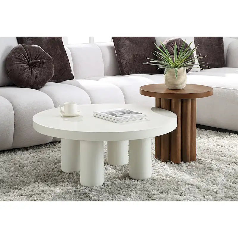Table d'appoint minimaliste moderne marron - Usage unique