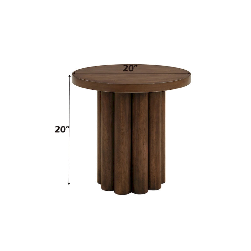 Table d'appoint minimaliste moderne marron - Usage unique