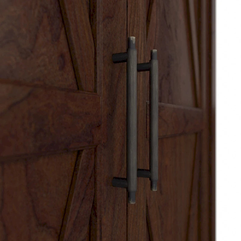 Armoire haute de rangement avec 2 portes et étagères réglables, en Chêne blanc pur / Merisier / Gris Cap Cod / Gris délavé / Chêne blanc lin / Gris Shiplap / Pin recyclé de ferme