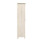Armoire haute de rangement avec 2 portes et étagères réglables, en Chêne blanc pur / Merisier / Gris Cap Cod / Gris délavé / Chêne blanc lin / Gris Shiplap / Pin recyclé de ferme