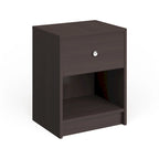 Table de chevet scandinave à 1 tiroir avec étagère ouverte - Café / Gris / Blanc / Noir / Noyer Jackson / Chêne Truffe - Usage unique