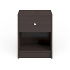Table de chevet scandinave à 1 tiroir avec étagère ouverte - Café / Gris / Blanc / Noir / Noyer Jackson / Chêne Truffe - Usage unique