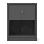 Table de chevet scandinave à 1 tiroir avec étagère ouverte - Café / Gris / Blanc / Noir / Noyer Jackson / Chêne Truffe - Usage unique