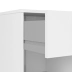 Table de chevet scandinave à 1 tiroir avec étagère ouverte - Café / Gris / Blanc / Noir / Noyer Jackson / Chêne Truffe - Usage unique