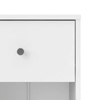 Table de chevet scandinave à 1 tiroir avec étagère ouverte - Café / Gris / Blanc / Noir / Noyer Jackson / Chêne Truffe - Usage unique