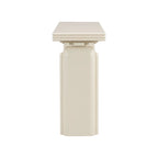 Console en placage d'acacia noir/beige, style moderne minimaliste, avec silhouette incurvée