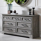 Commode de ferme à 7 tiroirs blanche/grise/noire - Usage unique