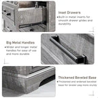 Commode de ferme à 7 tiroirs blanche/grise/noire - Usage unique