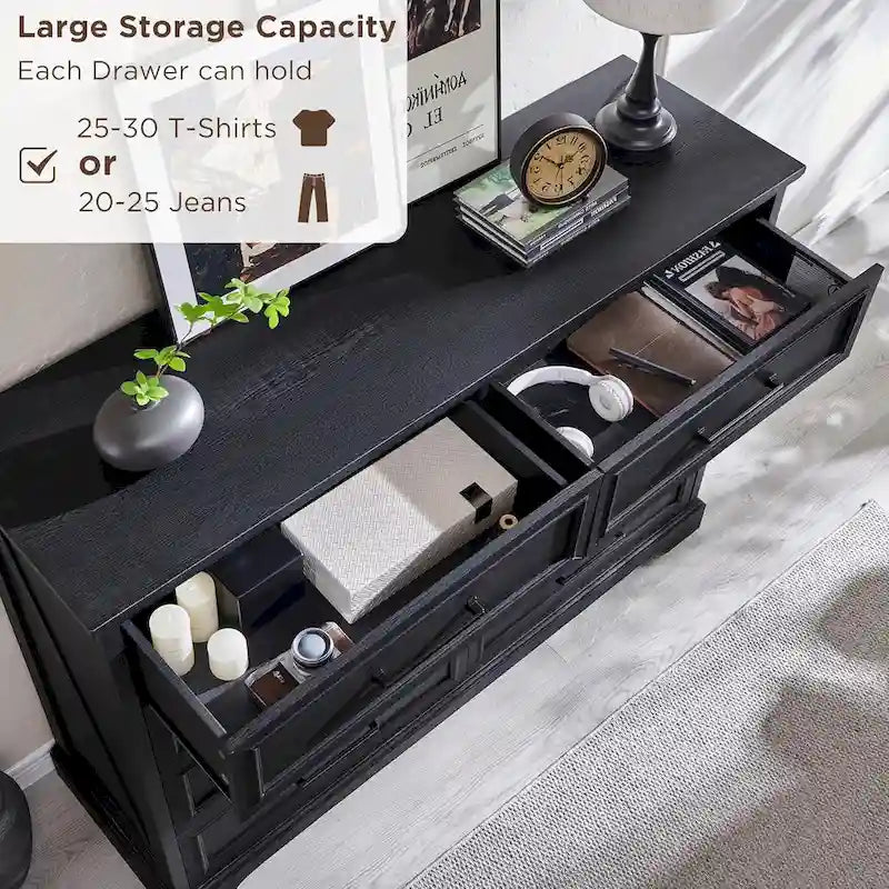 Commode de ferme à 8 tiroirs marron / noire / grise / blanche - Usage unique