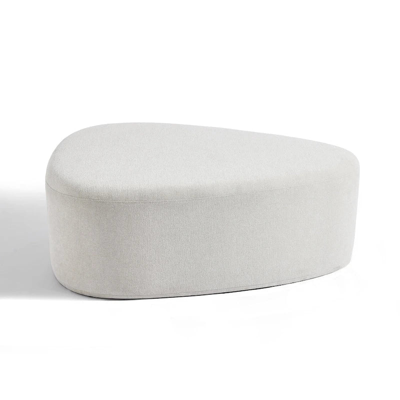 Poufs/Ottomans rembourrés triangulaires arrondis de couleurs Bleu / Gris / Vert / Sable Clair / Gris Clair – Usage unique