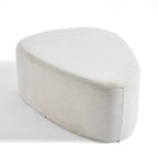 Poufs/Ottomans rembourrés triangulaires arrondis de couleurs Bleu / Gris / Vert / Sable Clair / Gris Clair – Usage unique