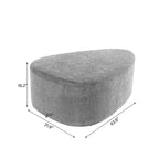 Poufs/Ottomans rembourrés triangulaires arrondis de couleurs Bleu / Gris / Vert / Sable Clair / Gris Clair – Usage unique
