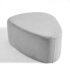 Poufs/Ottomans rembourrés triangulaires arrondis de couleurs Bleu / Gris / Vert / Sable Clair / Gris Clair – Usage unique