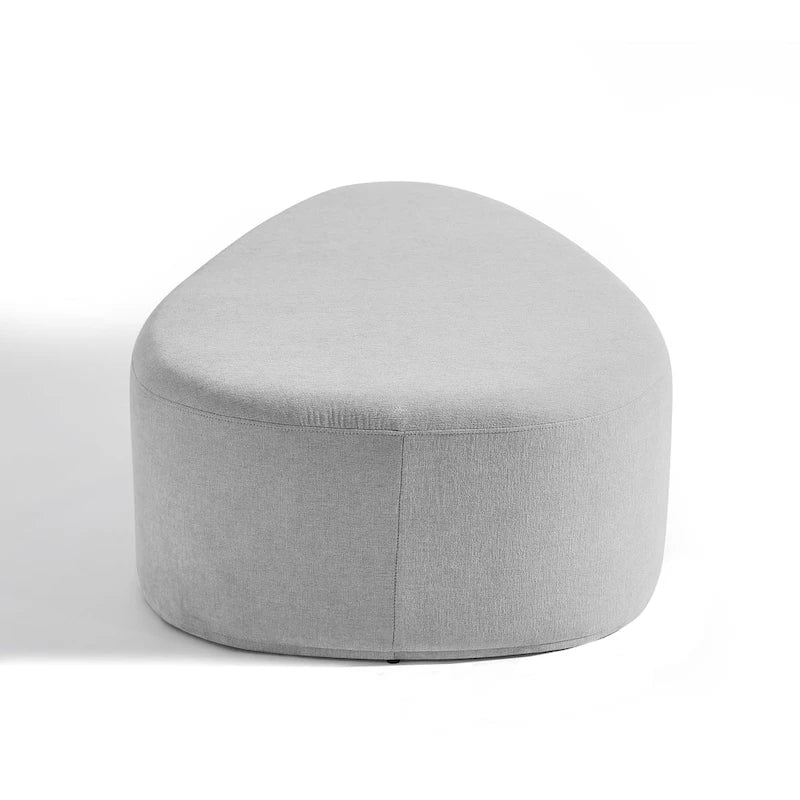 Poufs/Ottomans rembourrés triangulaires arrondis de couleurs Bleu / Gris / Vert / Sable Clair / Gris Clair – Usage unique