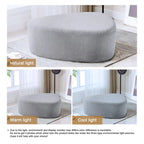 Poufs/Ottomans rembourrés triangulaires arrondis de couleurs Bleu / Gris / Vert / Sable Clair / Gris Clair – Usage unique