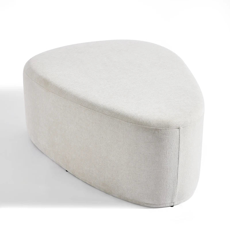 Poufs/Ottomans rembourrés triangulaires arrondis de couleurs Bleu / Gris / Vert / Sable Clair / Gris Clair – Usage unique