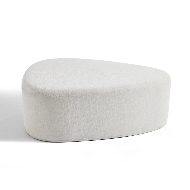 Poufs/Ottomans rembourrés triangulaires arrondis de couleurs Bleu / Gris / Vert / Sable Clair / Gris Clair – Usage unique
