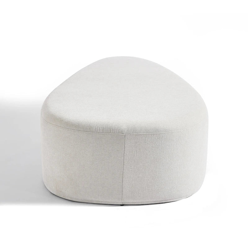 Poufs/Ottomans rembourrés triangulaires arrondis de couleurs Bleu / Gris / Vert / Sable Clair / Gris Clair – Usage unique