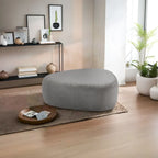 Poufs/Ottomans rembourrés triangulaires arrondis de couleurs Bleu / Gris / Vert / Sable Clair / Gris Clair – Usage unique