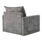 Fauteuil d'appoint pivotant à 360° en chenille jaune moutarde / vert olive / marron / rose / beige / noir / gris de style Mid-Century - Usage unique