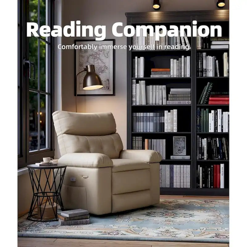 Fauteuil inclinable pivotant et basculant à 360° en cuir PU beige/marron/jaune foncé/café/gris avec fonction chauffante et massage - Utilisation individuelle