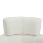 Fauteuil relax pivotant à 360° en polaire berbère crème/gris/jaune/vert avec appuie-tête réglable - Usage unique