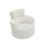 Fauteuil relax pivotant à 360° en polaire berbère crème/gris/jaune/vert avec appuie-tête réglable - Usage unique