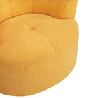 Fauteuil relax pivotant à 360° en polaire berbère crème/gris/jaune/vert avec appuie-tête réglable - Usage unique