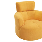 Fauteuil relax pivotant à 360° en polaire berbère crème/gris/jaune/vert avec appuie-tête réglable - Usage unique