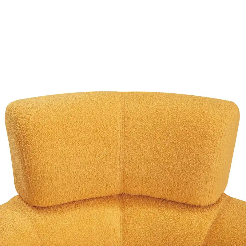 Fauteuil relax pivotant à 360° en polaire berbère crème/gris/jaune/vert avec appuie-tête réglable - Usage unique