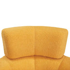 Fauteuil relax pivotant à 360° en polaire berbère crème/gris/jaune/vert avec appuie-tête réglable - Usage unique