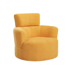 Fauteuil relax pivotant à 360° en polaire berbère crème/gris/jaune/vert avec appuie-tête réglable - Usage unique
