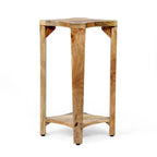Table d'appoint concave en manguier artisanal style bohème naturel - Usage unique