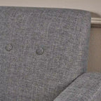Fauteuil Club en Tissu Tweed Mid-Century Modern Bleu Foncé / Vert Foncé / Gris / Gris Clair – Usage unique