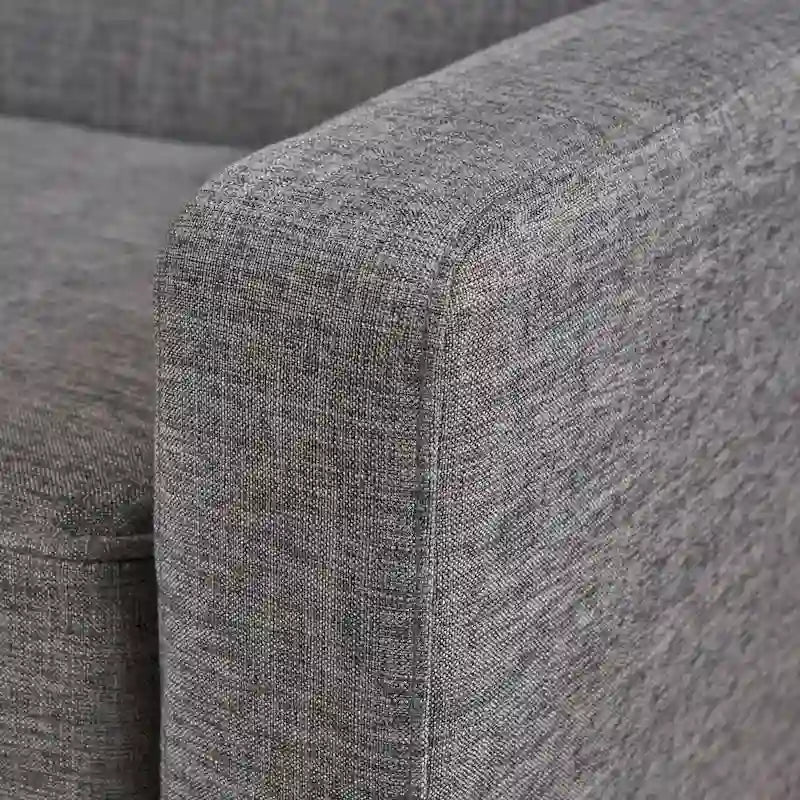 Fauteuil Club en Tissu Tweed Mid-Century Modern Bleu Foncé / Vert Foncé / Gris / Gris Clair – Usage unique