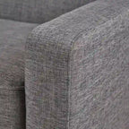 Fauteuil Club en Tissu Tweed Mid-Century Modern Bleu Foncé / Vert Foncé / Gris / Gris Clair – Usage unique