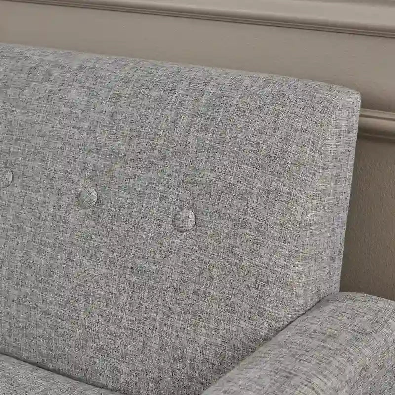 Fauteuil Club en Tissu Tweed Mid-Century Modern Bleu Foncé / Vert Foncé / Gris / Gris Clair – Usage unique