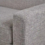 Fauteuil Club en Tissu Tweed Mid-Century Modern Bleu Foncé / Vert Foncé / Gris / Gris Clair – Usage unique