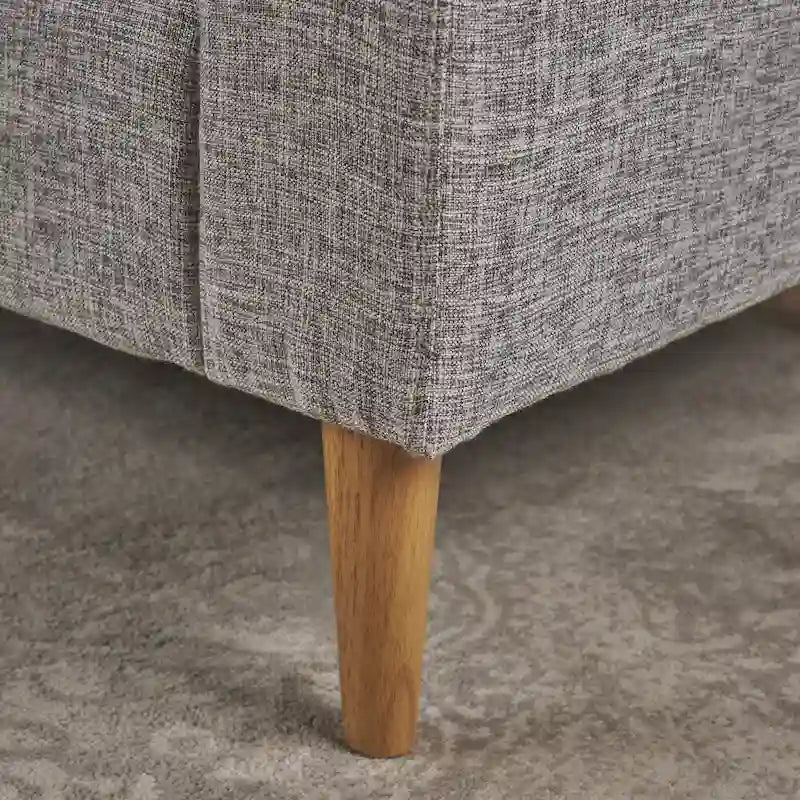 Fauteuil Club en Tissu Tweed Mid-Century Modern Bleu Foncé / Vert Foncé / Gris / Gris Clair – Usage unique