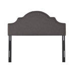 Tête de lit capitonnée, couleur ivoire/gris clair/beige/gris-chameau, avec garniture cloutée - Usage unique