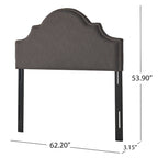 Tête de lit capitonnée, couleur ivoire/gris clair/beige/gris-chameau, avec garniture cloutée - Usage unique