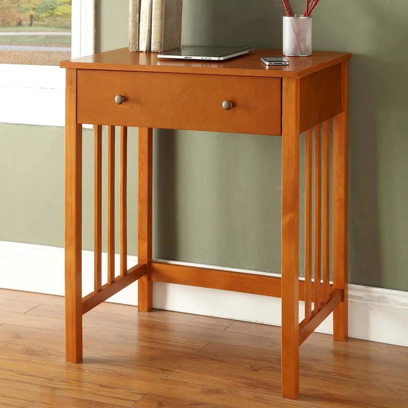 Bureau de style Mission avec tiroir coulissant pour clavier - Chêne / Blanc / Expresso / Bois flotté - Utilisation unique