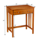 Bureau de style Mission avec tiroir coulissant pour clavier - Chêne / Blanc / Expresso / Bois flotté - Utilisation unique