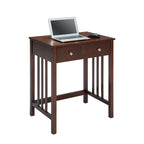 Bureau de style Mission avec tiroir coulissant pour clavier - Chêne / Blanc / Expresso / Bois flotté - Utilisation unique