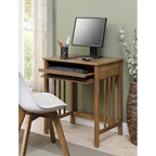 Bureau de style Mission avec tiroir coulissant pour clavier - Chêne / Blanc / Expresso / Bois flotté - Utilisation unique
