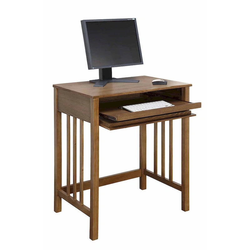 Bureau de style Mission avec tiroir coulissant pour clavier - Chêne / Blanc / Expresso / Bois flotté - Utilisation unique