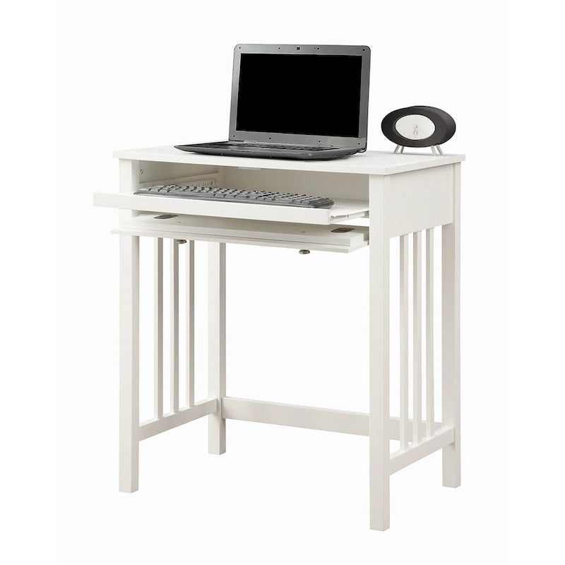 Bureau de style Mission avec tiroir coulissant pour clavier - Chêne / Blanc / Expresso / Bois flotté - Utilisation unique