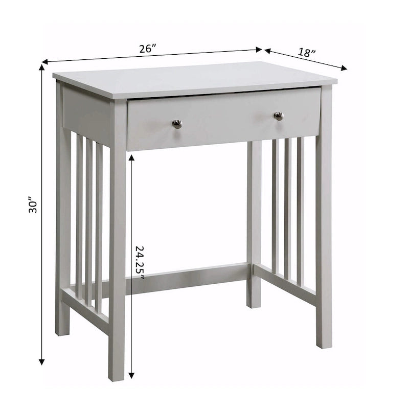 Bureau de style Mission avec tiroir coulissant pour clavier - Chêne / Blanc / Expresso / Bois flotté - Utilisation unique