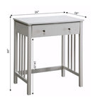 Bureau de style Mission avec tiroir coulissant pour clavier - Chêne / Blanc / Expresso / Bois flotté - Utilisation unique