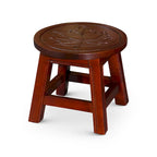 Marchepied en Hévéa sculpté avec motif – Blanc Antique / Cerise / Expresso / Naturel – Usage unique